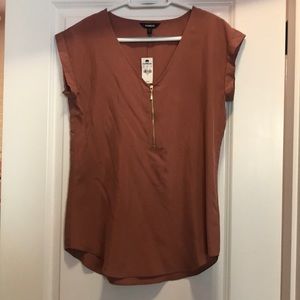 NWT S Express half-zip blouse